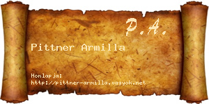 Pittner Armilla névjegykártya